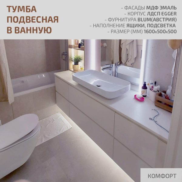 Тумба подвесная в ванную